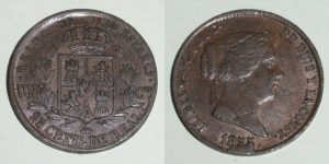 2746 25 CENTIMOS DE REAL 1855 ISABEL II