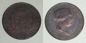 2762 25 CENTIMOS DE REAL 1863 ISABEL II