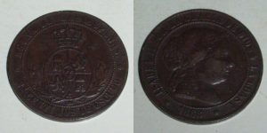 2824 2,5 CENTIMOS DE ESCUDO 1868 ISABEL II