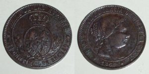 2827 2,5 CENTIMOS DE ESCUDO 1868 ISABEL II