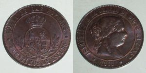 2847 5 CENTIMOS DE ESCUDO 1868 ISABEL II