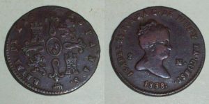 2861 2 MARAVEDÍS 1838 ISABEL II