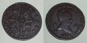 2862 2 MARAVEDÍS 1838 ISABEL II