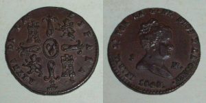 2868 2 MARAVEDÍS 1842 ISABEL II