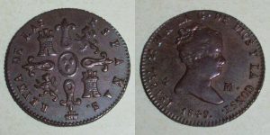 2925 4 MARAVEDÍS 1849 ISABEL II