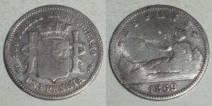 3733 1 PESETA 1869/ xx-xx