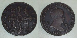 2981 8 MARAVEDÍS 1850 ISABEL II