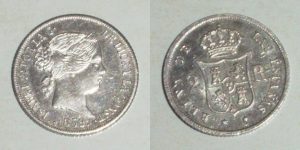 3167 2 REALES 1859 ISABEL II