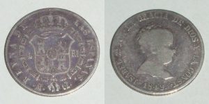3211 4 REALES 1849 ISABEL II