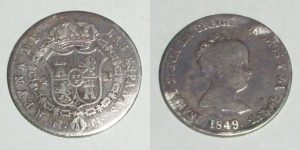 3213 4 REALES 1849 ISABEL II