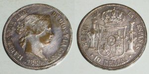 3359 10 REALES 1860 ISABEL II