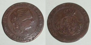 3361 2,5 CENTIMOS DE ESCUDO 1867 ISABEL II