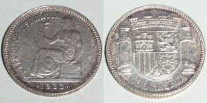1 PESETA 1933/ 3-4. (S. C.)