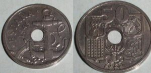 50 CENTIMOS 1949/ 51. FLECHAS INVERTIDAS