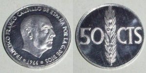 50 CENTIMOS 1966/ 73. PRUEBA