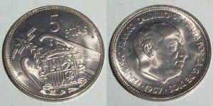 5 PESETAS 1957/ 63
