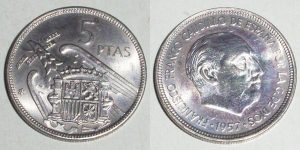 5 PESETAS 1957/ 67