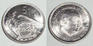 5 PESETAS 1957/ 67