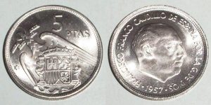 5 PESETAS 1957/ 68