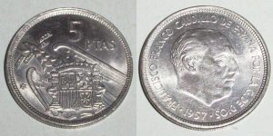 5 PESETAS 1957/ 69