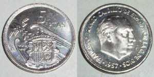 5 PESETAS 1957/ 69