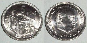 5 PESETAS 1957/ 70