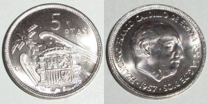 5 PESETAS 1957/ 71