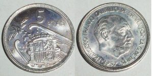 5 PESETAS 1957/ 73