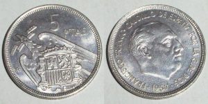5 PESETAS 1957/ 75