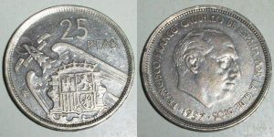 25 PESETAS 1957/ 58