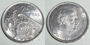 25 PESETAS 1957/ 59