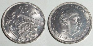 25 PESETAS 1957/ 59