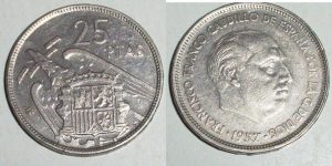 25 PESETAS 1957/ 61