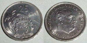 25 PESETAS 1957/ 74