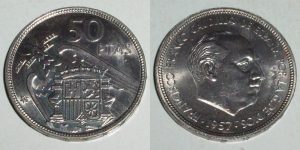 50 PESETAS 1957/ 68. PRUEBA