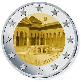 2 EUROS ESPAÑA 2011. LA ALHAMBRA