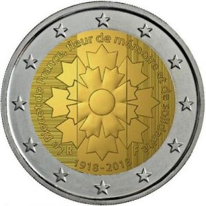 2 EUROS FRANCIA 2018. EL ACIANO DE LA GRAN GUERRA.