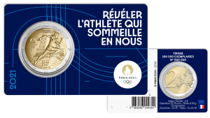 2 EUROS FRANCIA 2021. JJ.OO. DE VERANO 2024
