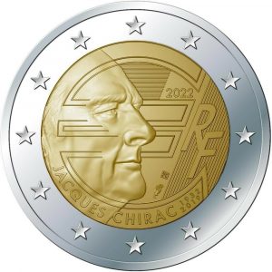 2 EUROS FRANCIA 2022. JACQUES CHIRAC
