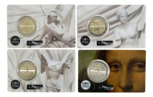 2 EUROS FRANCIA 2025. MUSEO LOUVRE - 4 TARJETAS